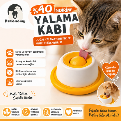 Toyzzo™ Dönen Toplu Ödül Mama Kabı — İnteraktif Besleme, Dil Temizleyici, Kedi & Köpek Uyumlu